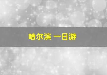 哈尔滨 一日游